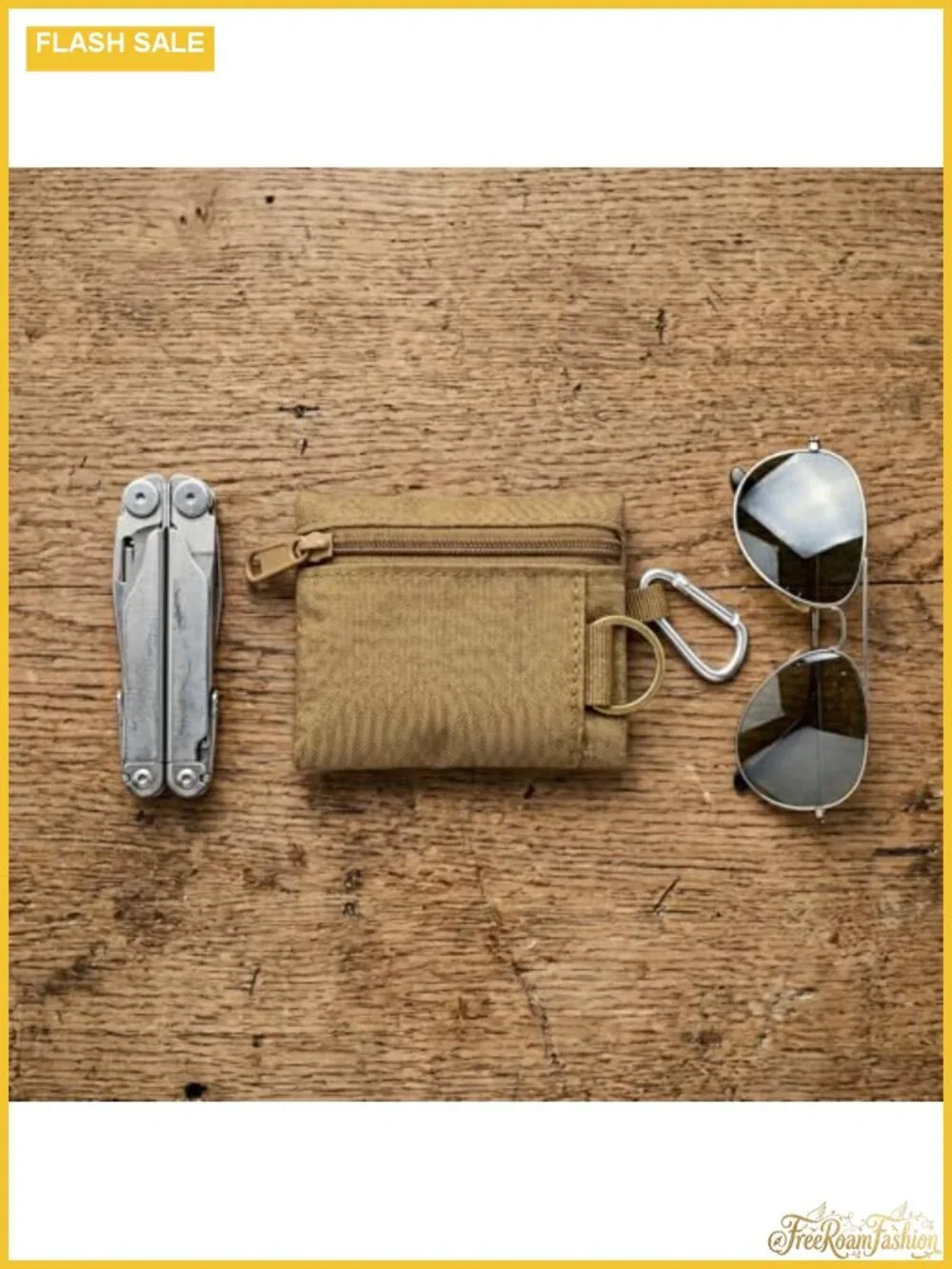 Tactical Mini EDC Key Pouch Oxford Cloth Carabiner Coin Purse Utility Waist